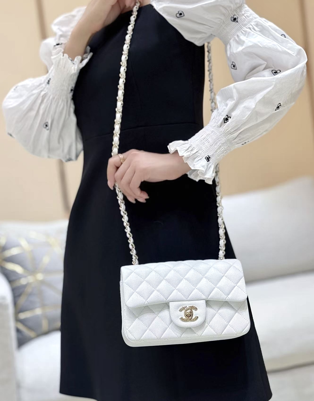 Chanel-Vip-Vintage-Mini-Flap-Shoulder-Bag-Pink-Quilted-Lambskin-Leather